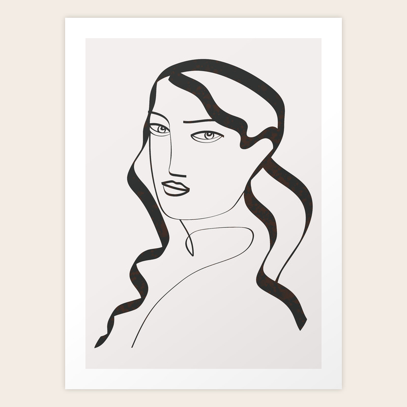 Abstract Face The Girl Art Print By Heartskippedabeat Society6