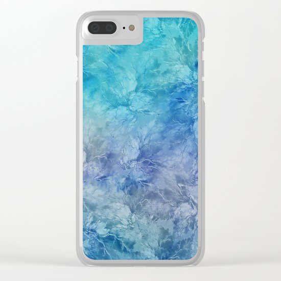 Frozen Leaves 13 Clear iPhone Case