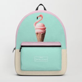 FLAMINGO CONE Backpack | Flamingo, Graphicdesign, Animal, Jonasloose, Tropical, Icecreamcone, Kids, Love, Sweets, Artwork 