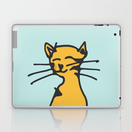 Cute cat sitting Laptop & iPad Skin