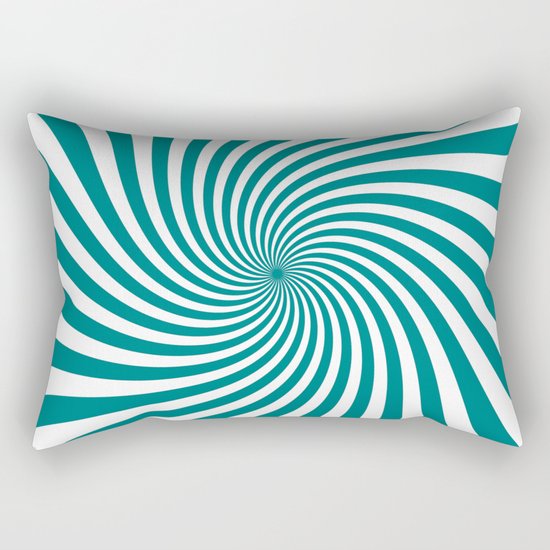 Swirl (Teal/White) Rectangular Pillow