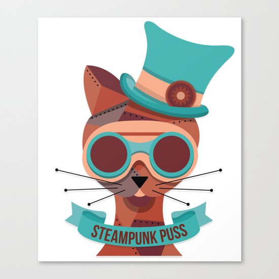 Steampunk Puss Canvas Print