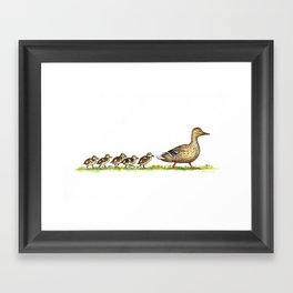 Ducks in a Row Framed Art Print