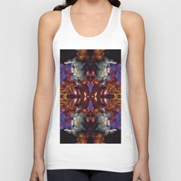 Three Flowers in Ocher Unisex Tank Top