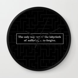 Labyrinth Quote - Looking for Alaska Wall Clock