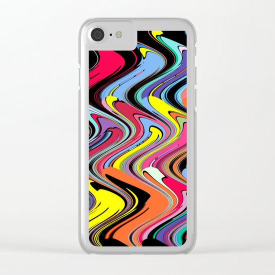 Marbling 1 Clear iPhone Case