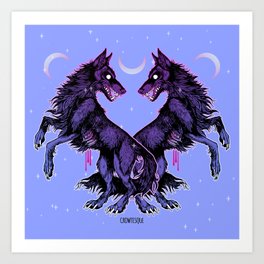 Purple Moon Art Print
