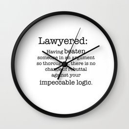 Lawyered Wall Clock