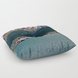 Argentina Photography - Archipelago Surrounded By Tall Majestic Mountains Floor Pillow