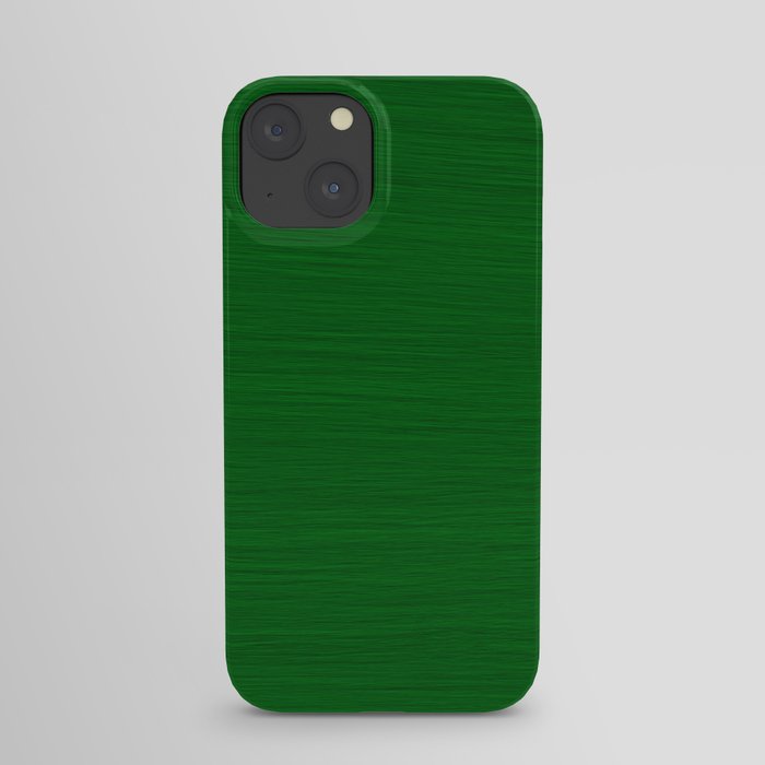 Emerald Green Brush Texture - Solid Color iPhone Case
