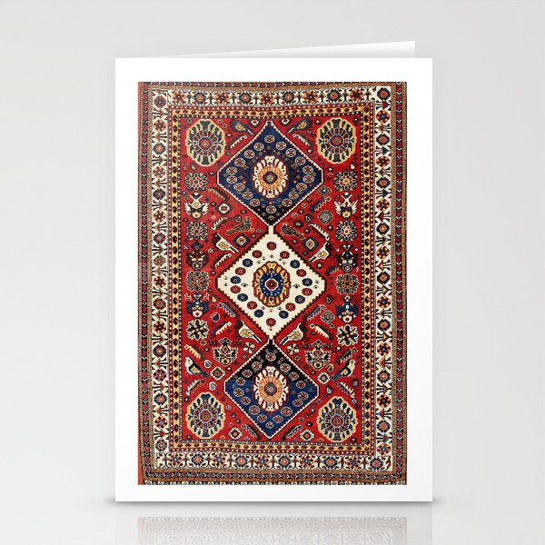 Qashqa’i  Antique Fars Persian Tribal Rug Print Stationery Cards