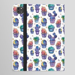 Space Cacti Pattern iPad Folio Case
