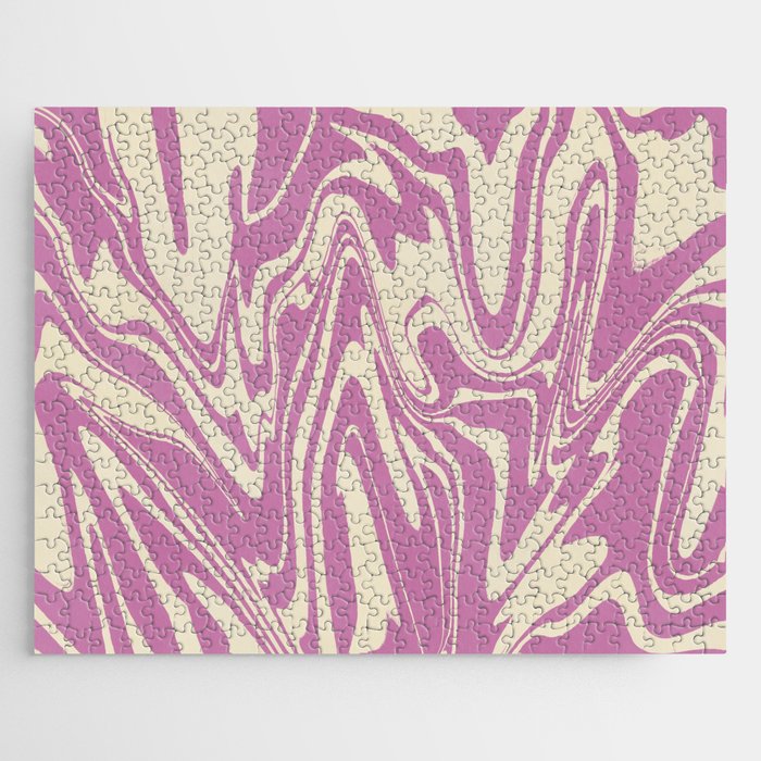 Soft purple mystery liquid swirl Jigsaw Puzzle