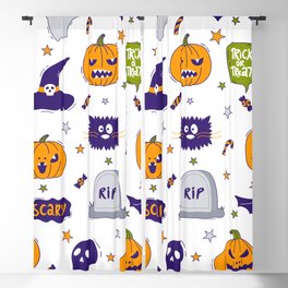 Halloween Seamless Pattern Blackout Curtain