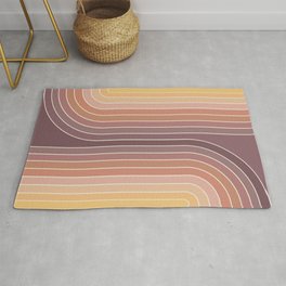 Gradient Curvature I Rug | Bold, Arches, Midcentury, Geometric, Century, Fall, Colorful, Graphicdesign, 70S, Sunset 