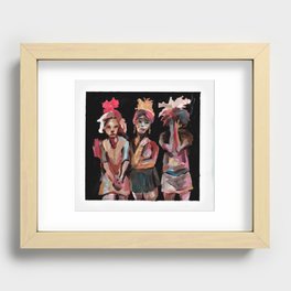 Tribal girls Recessed Framed Print