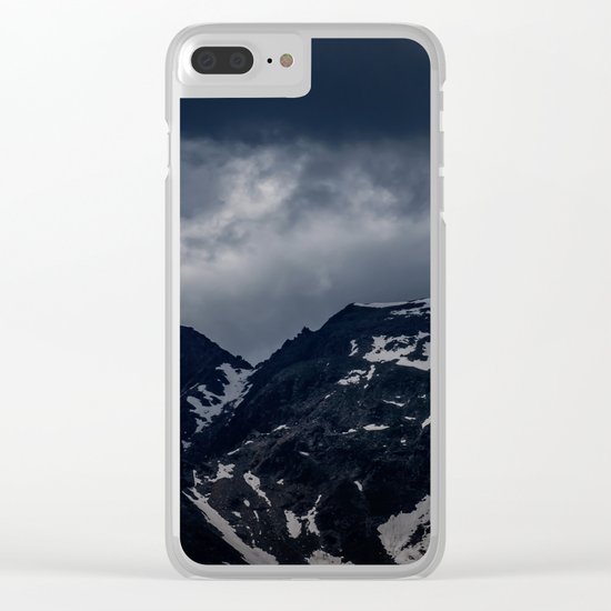 Dark Mountain mood Clear iPhone Case