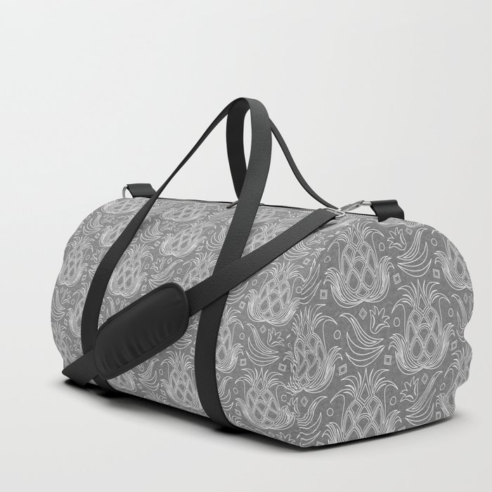 Pineapple Deco // Textured Grey Duffle Bag