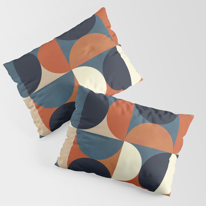 mid century abstract shapes fall winter 1 Pillow Sham