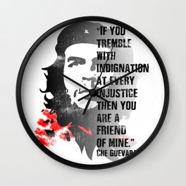 Che Guevara Revolutionary Political  Quote. Protest. Wall Clock