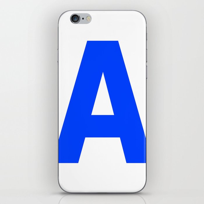 Letter A (Blue & White) iPhone Skin