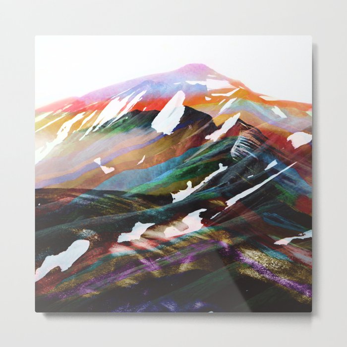 Abstract Mountains II Metal Print