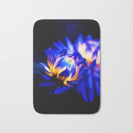 Majestic Blue Dahlia  Bath Mat