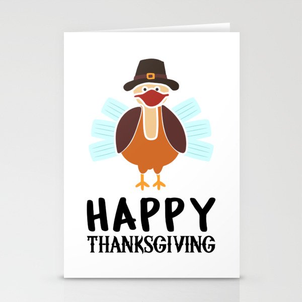 Happy Thanksgiving Cute Turkey Day Gift Stationery Cards