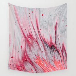 Red & grey flames Wall Tapestry