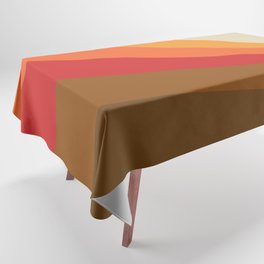 Colorful diagonal retro stripes design Tablecloth