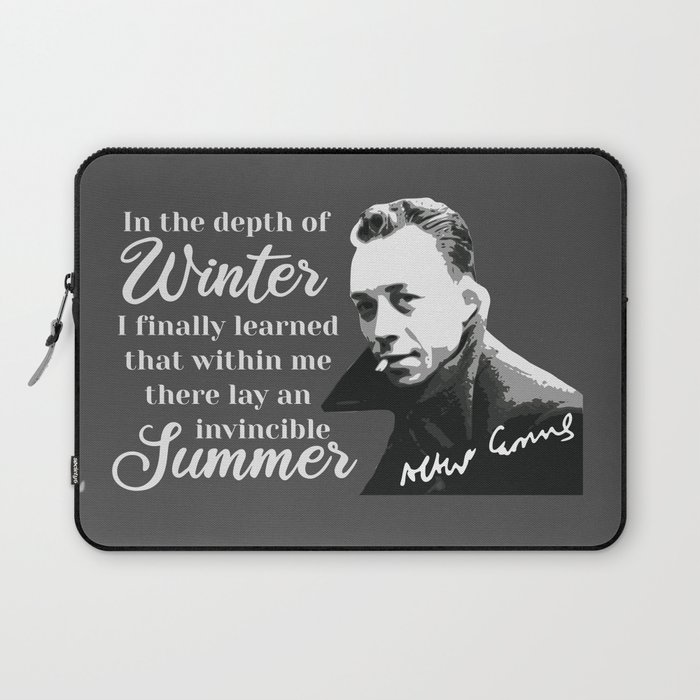 Philosopher Albert Camus pop art gray Laptop Sleeve