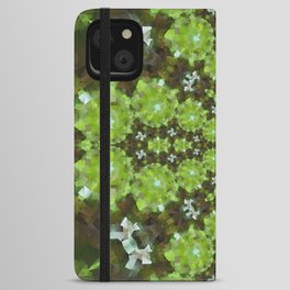 Light Green Bubbles Kaleidoscope iPhone Wallet Case