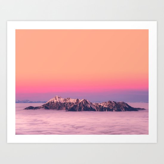 Silence over the Mountains Art Print