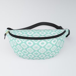 Seafoam Retro Christmas Pattern Fanny Pack