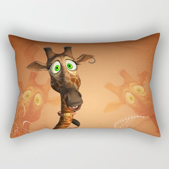 Funny giraffe Rectangular Pillow