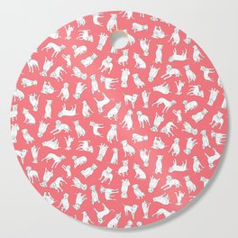 Red Pitbull Confetti by Big Black Dog Studio Cutting Board