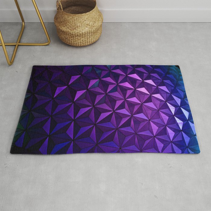 Purple Geometric Rug