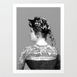 victorian tattoos art prints society6 victorian tattoos art prints society6