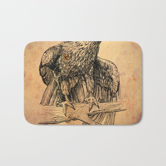 Falcon illustration Bath Mat