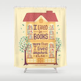 Lived in books Shower Curtain
