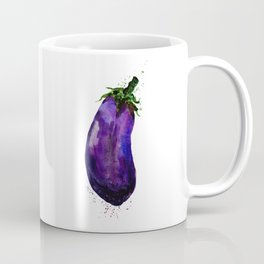Eggplant Aubergine Watercolor Coffee Mug