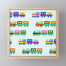 Toy train Framed Mini Art Print