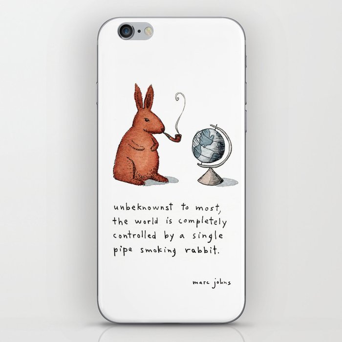 Pipe-smoking rabbit iPhone Skin