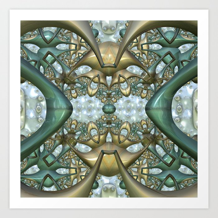 Digital Adventure Fractal Abstract Art Print By Walstraasart