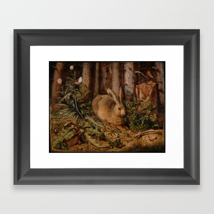 A Hare In The Forest Hans Hoffmann Framed Art Print