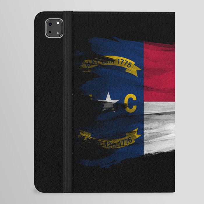 North Carolina state flag brush stroke, North Carolina flag background iPad Folio Case