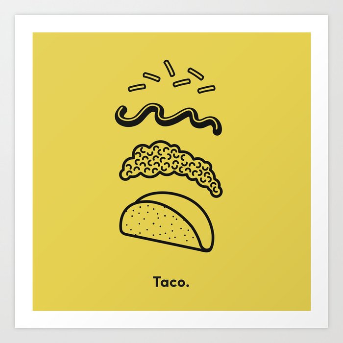 Taco Puzzle  Art Print