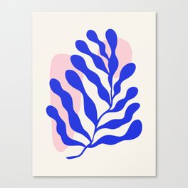 Blue Matisse Ferns Canvas Print