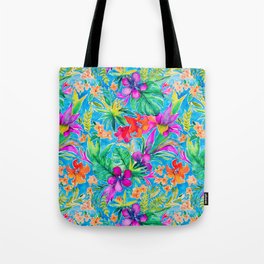 Tropical Flowers - Hawaiian Garden Tote Bag