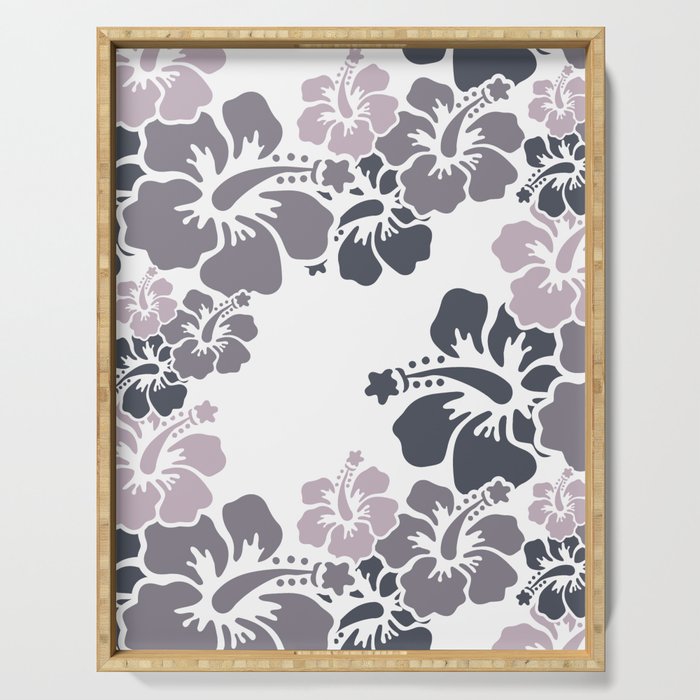 Island Hibiscus Pattern Serving Tray